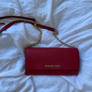 Michael Kors Red Crossbody Purse